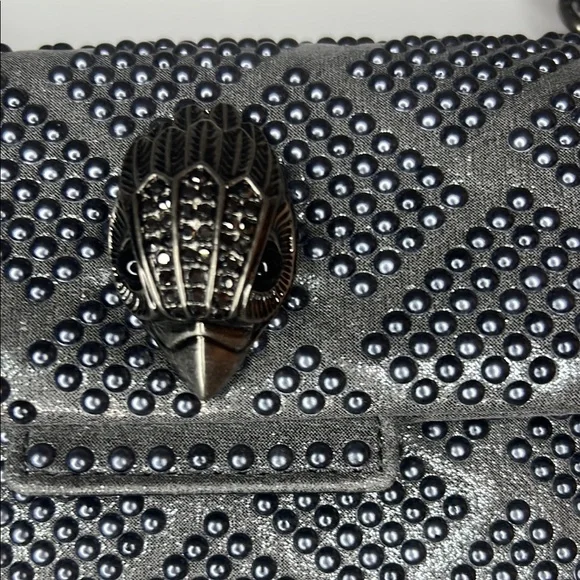 Kurt Geiger Studded Grey Shoulder Bag - Picture 4 of 12